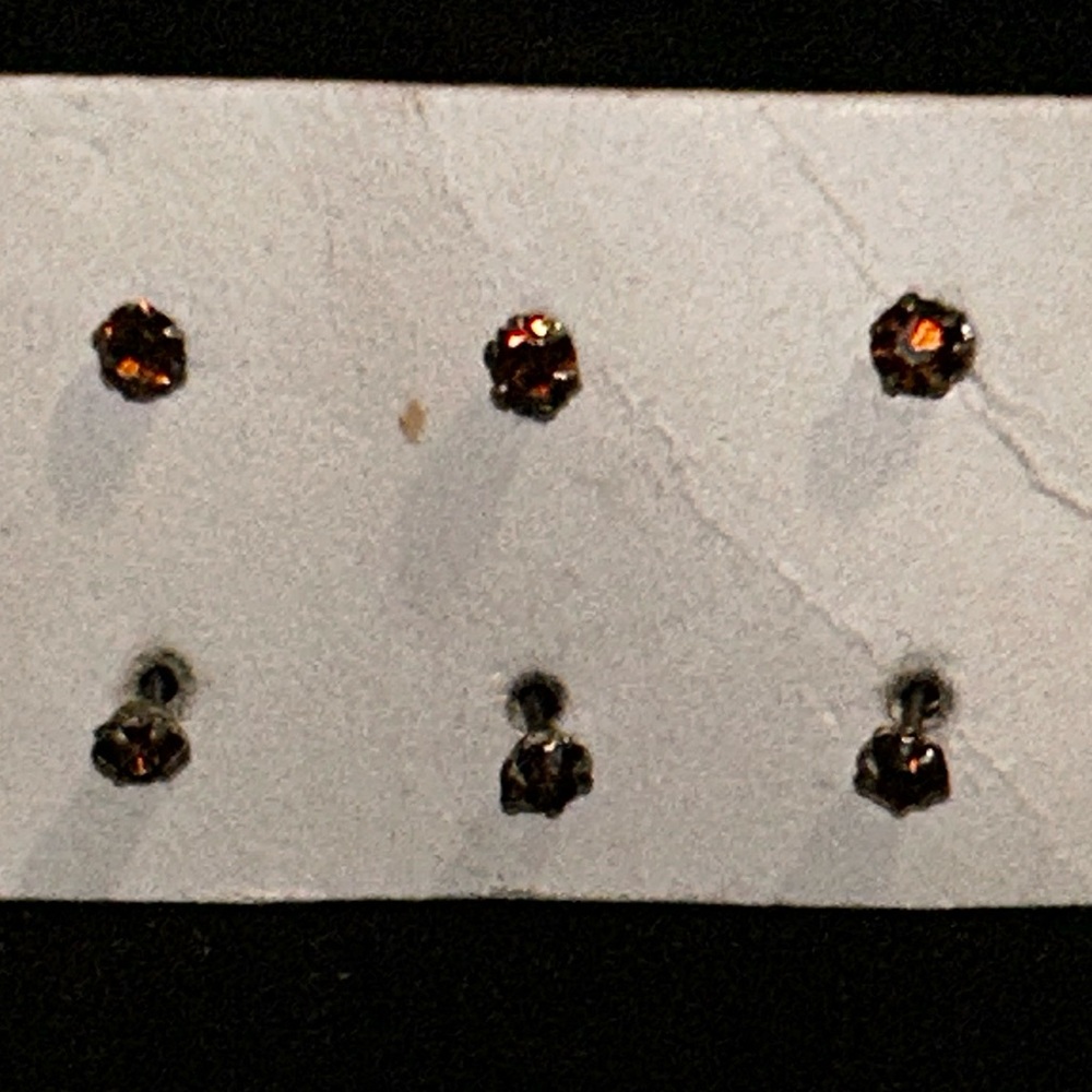 Elegant Indian 925 Nose Stud with Red Stone x 6